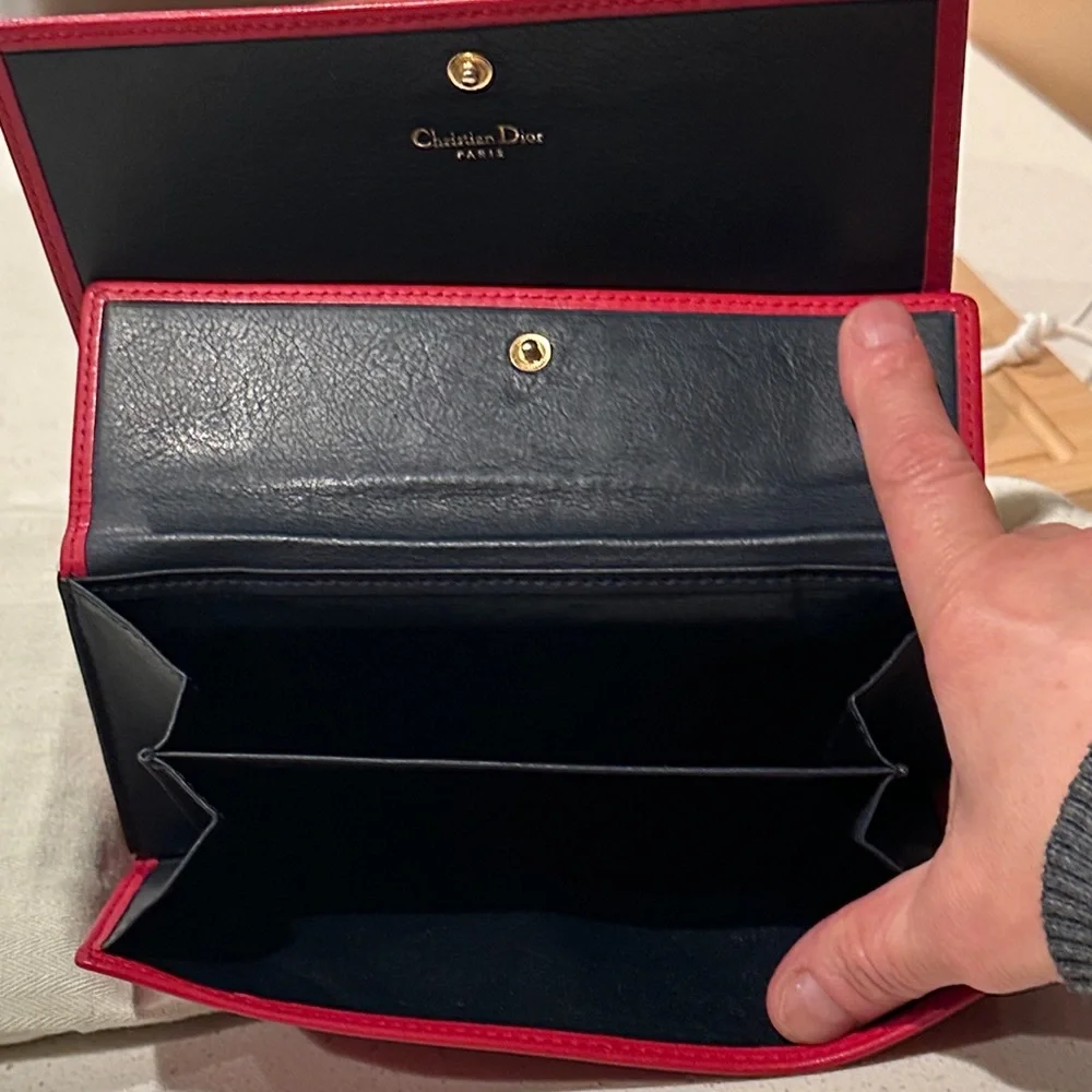 Dior Red Leather Women's Wallet